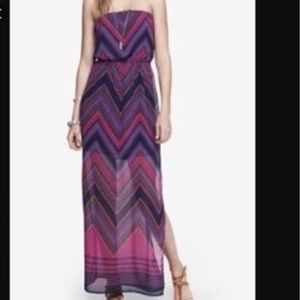 EXPRESS Strapless Pattern Maxi